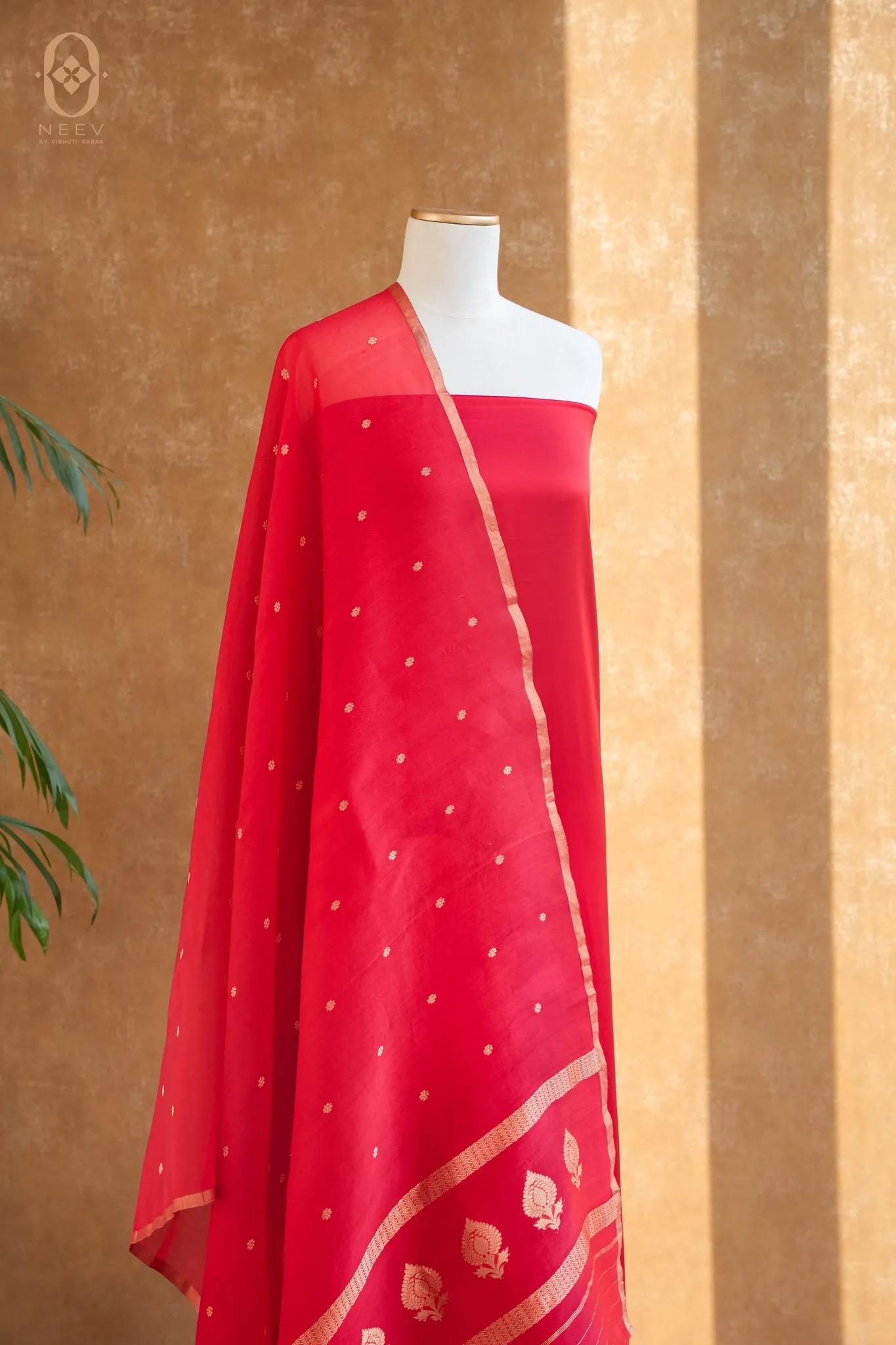 Fire Fly Scarlet Red Satin Suit Set